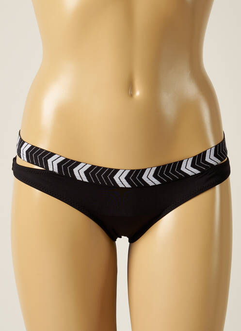 Bas de maillot de bain effet matière satinée culotte noir RIP CURL femme