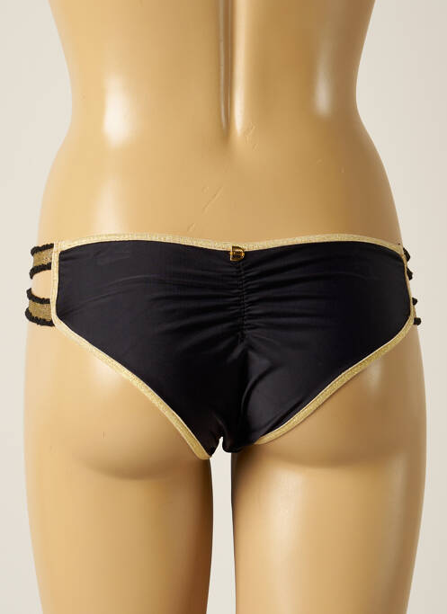 Bas de maillot de bain effet matière satinée culotte noir DESPI femme