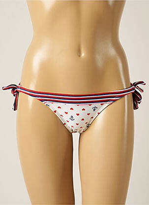 Bas de maillot de bain imprimé fantaisie bikini beige RIO DE SOL femme