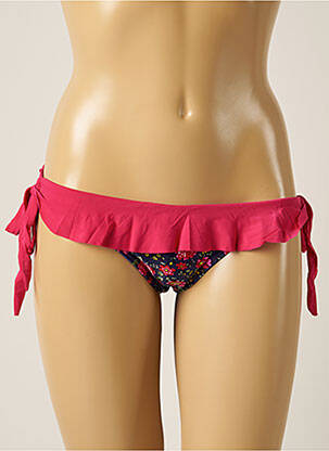 Bas de maillot de bain imprimé fleurs bikini rose RIO DE SOL femme