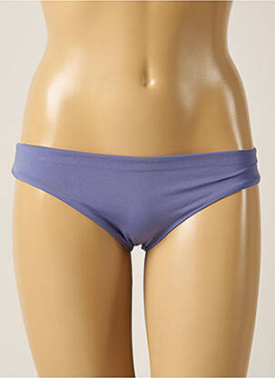Bas de maillot de bain effet matière satinée culotte bleu SAHA femme