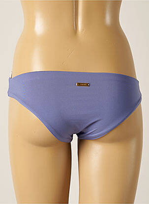 Bas de maillot de bain effet matière satinée culotte bleu SAHA femme