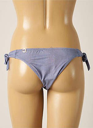 Bas de maillot de bain effet matière satinée bikini bleu POKO PANO femme