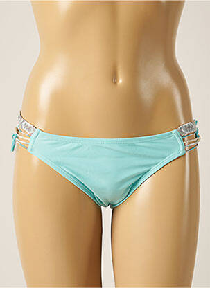 Bas de maillot de bain effet matière satinée culotte bleu AMENAPIH femme