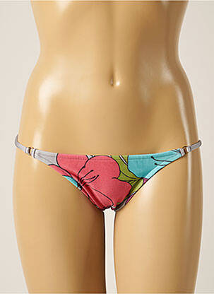 Bas de maillot de bain imprimé fleurs bikini bleu SALINAS femme