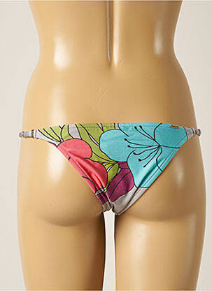 Bas de maillot de bain imprimé fleurs bikini bleu SALINAS femme