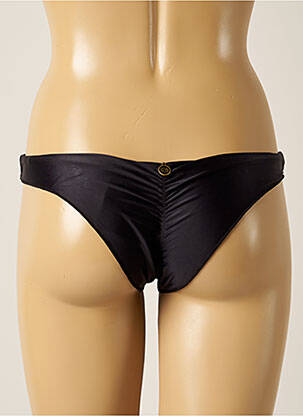 Bas de maillot de bain effet matière satinée culotte noir BLUEMAN femme