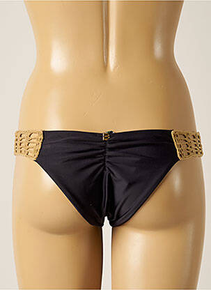 Bas de maillot de bain effet matière satinée culotte noir DESPI femme
