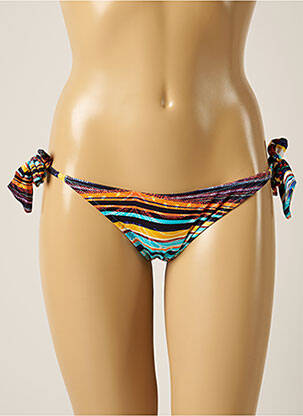 Bas de maillot de bain imprimé rayures bikini bleu MARYSSIL femme