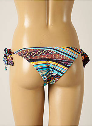 Bas de maillot de bain imprimé rayures bikini bleu MARYSSIL femme