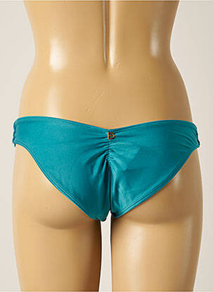 Bas de maillot de bain effet matière satinée culotte bleu DESPI femme