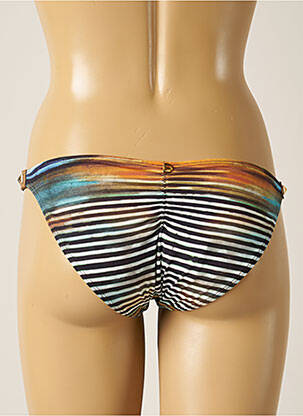 Bas de maillot de bain effet matière satinée bikini marron DESPI femme
