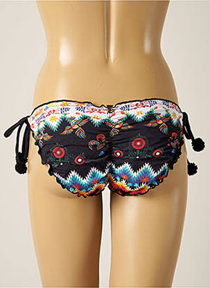 Bas de maillot de bain imprimé fleurs bikini blanc DESPI femme
