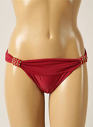 Bas de maillot de bain effet matière satinée culotte rouge DESPI femme