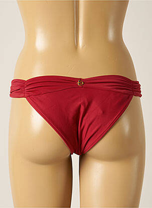 Bas de maillot de bain effet matière satinée culotte rouge DESPI femme