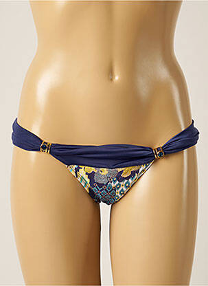 Bas de maillot de bain imprimé fantaisie culotte bleu DESPI femme