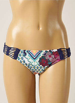 Bas de maillot de bain imprimé fantaisie culotte blanc DESPI femme