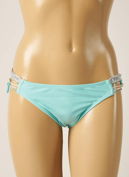 Bas de maillot de bain effet matière satinée culotte bleu AMENAPIH femme