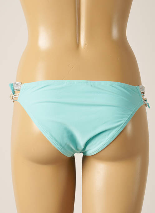 Bas de maillot de bain effet matière satinée culotte bleu AMENAPIH femme