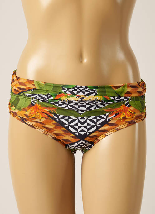 Bas de maillot de bain imprimé tie and dye culotte vert BLUEMAN femme