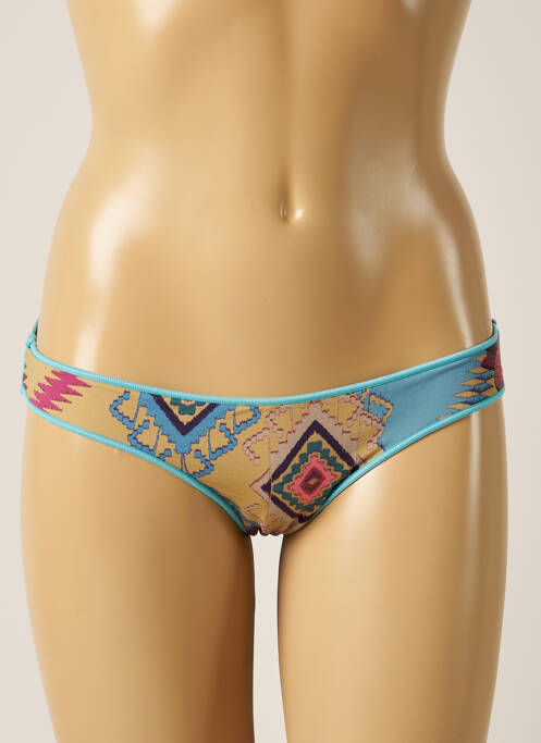 Bas de maillot de bain imprimé fantaisie culotte bleu DESPI femme
