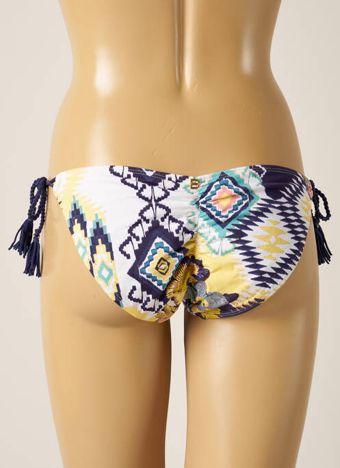Bas de maillot de bain imprimé fantaisie bikini blanc DESPI femme