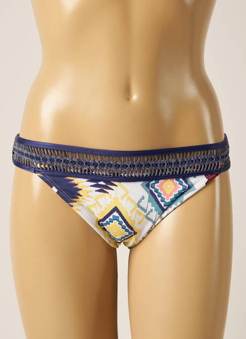 Bas de maillot de bain imprimé fantaisie culotte bleu DESPI femme