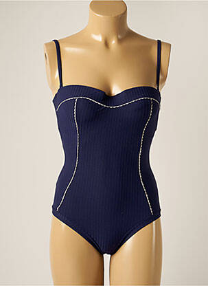 Maillot de bain 1 pièce imprimé fantaisie bleu HUIT femme