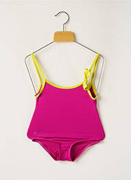 Maillot de bain 1 pièce haut triangles rose LES ULTRAVIOLETTES fille