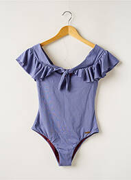 Maillot de bain 1 pièce haut bandeau haut bandeau bleu SAHA femme