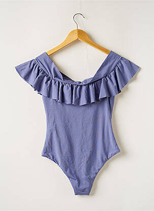 Maillot de bain 1 pièce haut bandeau haut bandeau bleu SAHA femme