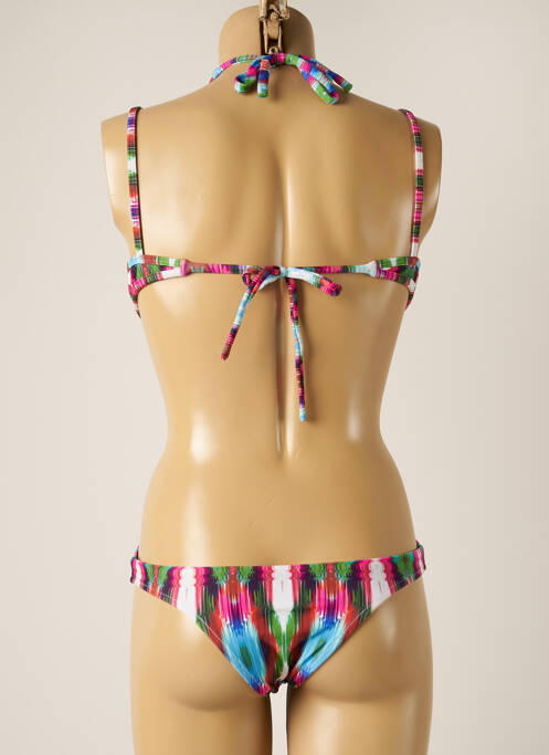 Maillot de bain 1 pièce imprimé fantaisie haut soutien-gorge moulé rose BLUEMAN femme