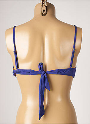 Haut de maillot de bain fermeture liens à nouer haut soutien-gorge moulé violet DESPI femme