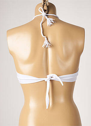 Haut de maillot de bain fermeture liens à nouer haut soutien-gorge moulé blanc DESPI femme