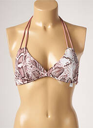 Haut de maillot de bain fermeture liens à nouer haut soutien-gorge moulé rose DESPI femme