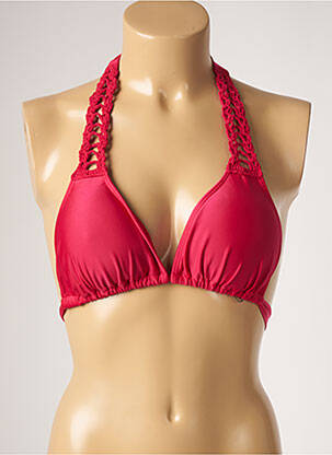 Haut de maillot de bain stretch haut soutien-gorge moulé rose DESPI femme