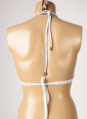 Haut de maillot de bain stretch haut soutien-gorge moulé blanc DESPI femme