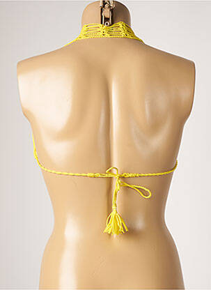 Haut de maillot de bain stretch haut soutien-gorge moulé jaune DESPI femme