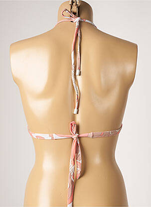 Haut de maillot de bain fermeture liens à nouer haut soutien-gorge moulé rose DESPI femme