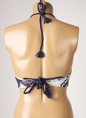 Haut de maillot de bain stretch haut soutien-gorge moulé bleu DESPI femme
