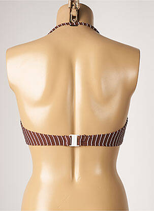 Haut de maillot de bain stretch haut soutien-gorge moulé marron DESPI femme