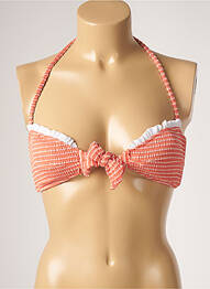 Haut de maillot de bain stretch haut soutien-gorge moulé orange DESPI femme