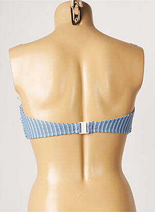 Haut de maillot de bain stretch haut soutien-gorge moulé bleu DESPI femme