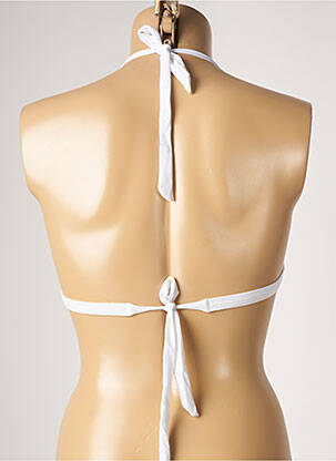 Haut de maillot de bain fermeture liens à nouer haut soutien-gorge balconnet blanc DESPI femme