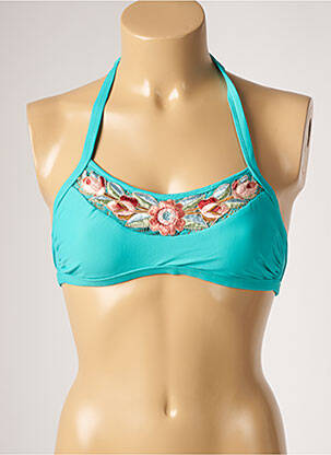 Haut de maillot de bain stretch bleu DESPI femme