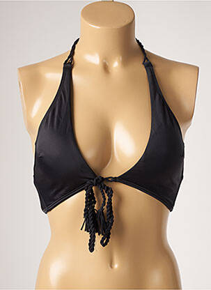 Haut de maillot de bain fermeture liens à nouer haut soutien-gorge balconnet noir DESPI femme