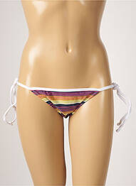 Bas de maillot de bain imprimé rayures bikini violet RIO DE SOL femme