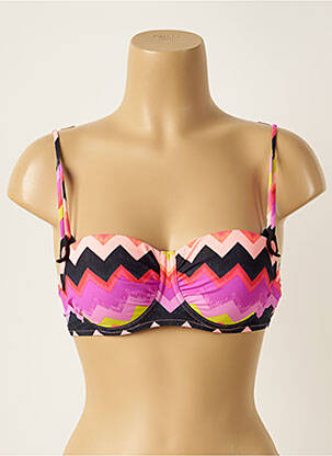 Haut de maillot de bain bretelles élastiquées ajustables haut soutien-gorge balconnet noir SEAFOLLY femme