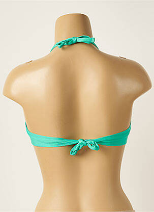 Haut de maillot de bain fermeture liens à nouer haut soutien-gorge moulé vert BANANA MOON femme