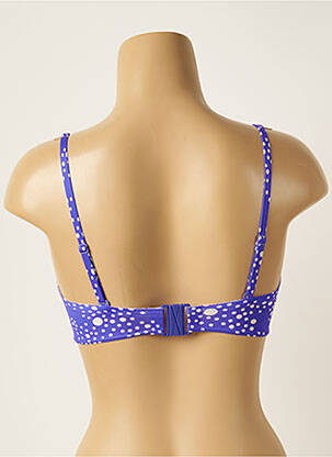 Haut de maillot de bain fermeture liens à nouer haut soutien-gorge balconnet violet HUIT femme